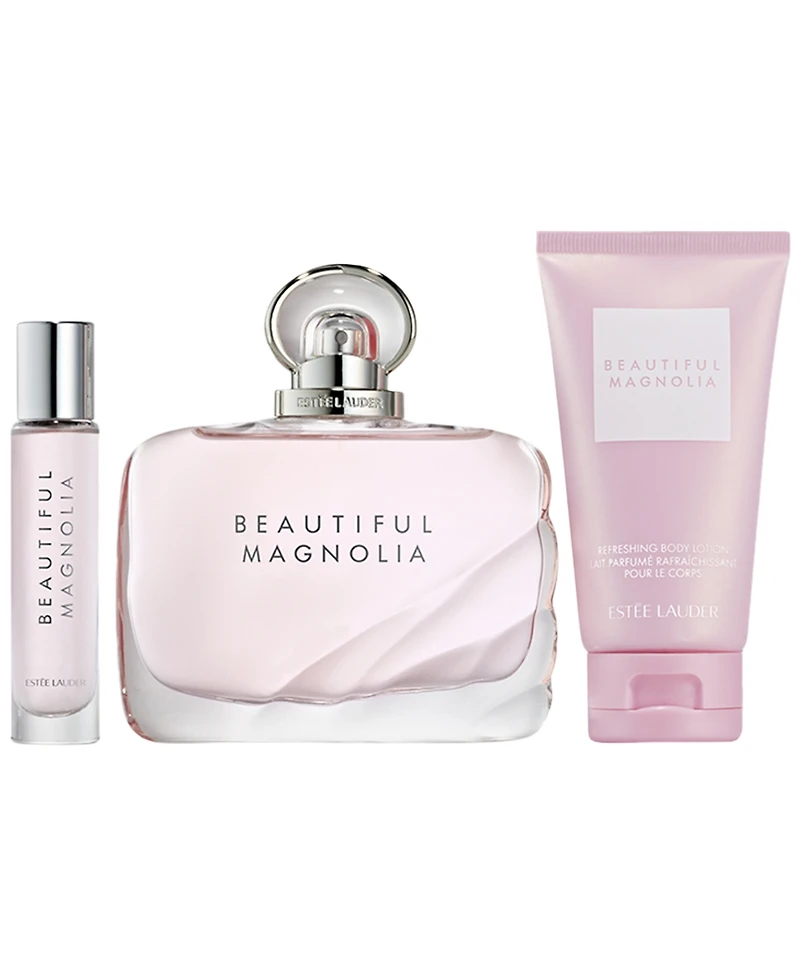 Estee Lauder 3-Piece Beautiful Magnolia Perfume Spray + Body Lotion Gift Set