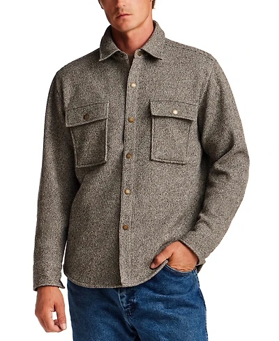 Weatherproof Vintage Men's Mixy Knit Long Sleeve Snap-Front Shirt Jacket
