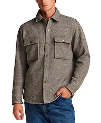 Weatherproof Vintage Men's Mixy Knit Long Sleeve Snap-Front Shirt Jacket