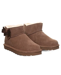Bearpaw Women's Saige Ribbon Bow Detail Ankle Booties