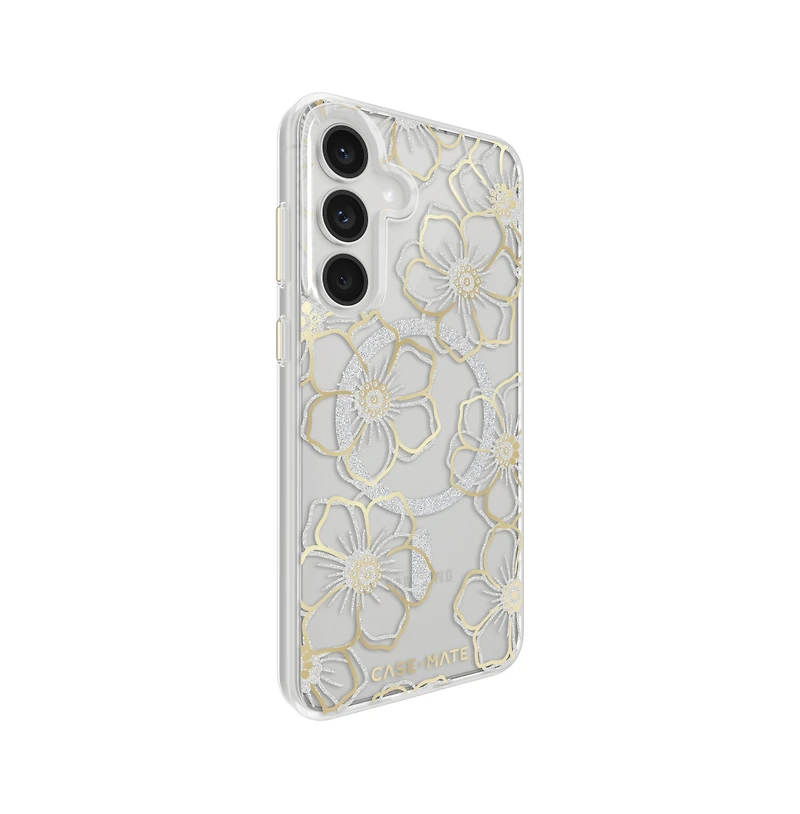 Case-Mate Floral Gems Magnetic Phone Case for Samsung Galaxy S25 Fe