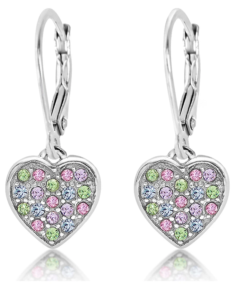 Chanteur Kids Heart Hypoallergenic Earrings for Girls with Sterling Silver Leverbacks