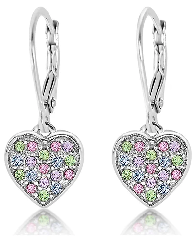 Chanteur Kids Heart Hypoallergenic Earrings for Girls with Sterling Silver Leverbacks