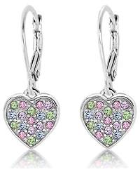 Chanteur Kids Heart Hypoallergenic Earrings for Girls with Sterling Silver Leverbacks