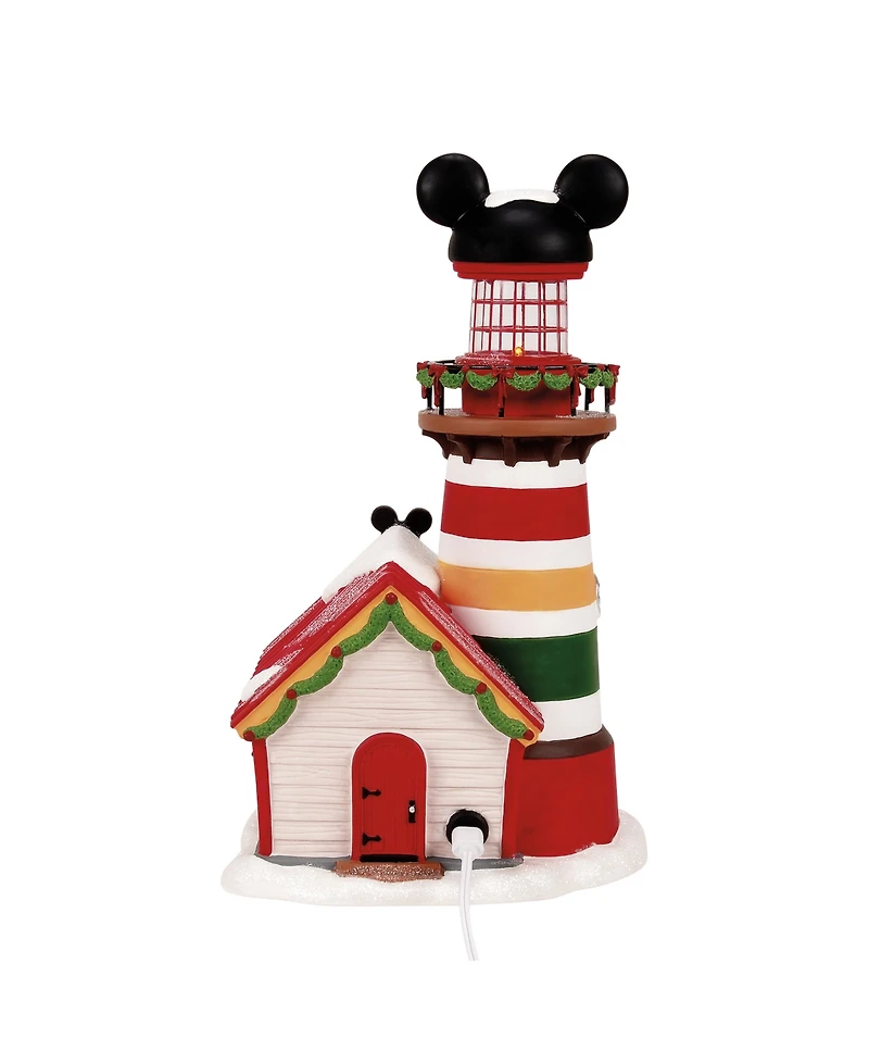Department 56 Disney Village Keeping A Watch For Santa Light-Up Lighthouse Figurine