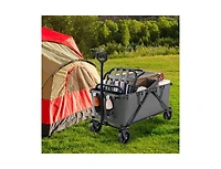 Mountaintop Collapsible Folding Wagon Cart with Adjustable Handlebar
