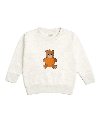 Sweet Wink Little Boys (5-8) Pumpkin Teddy Bear Patch Sweatshirt