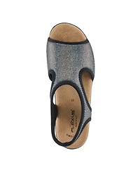 Flexus Women's Nyaman-Pindott Slingback Sandal with Rubber Sole