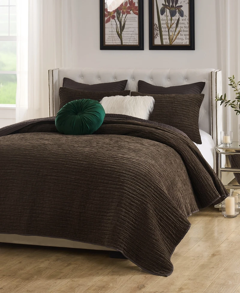 Greenland Home Fashions Velvet Crush Textured 2-Pc. Quilt Set, Twin