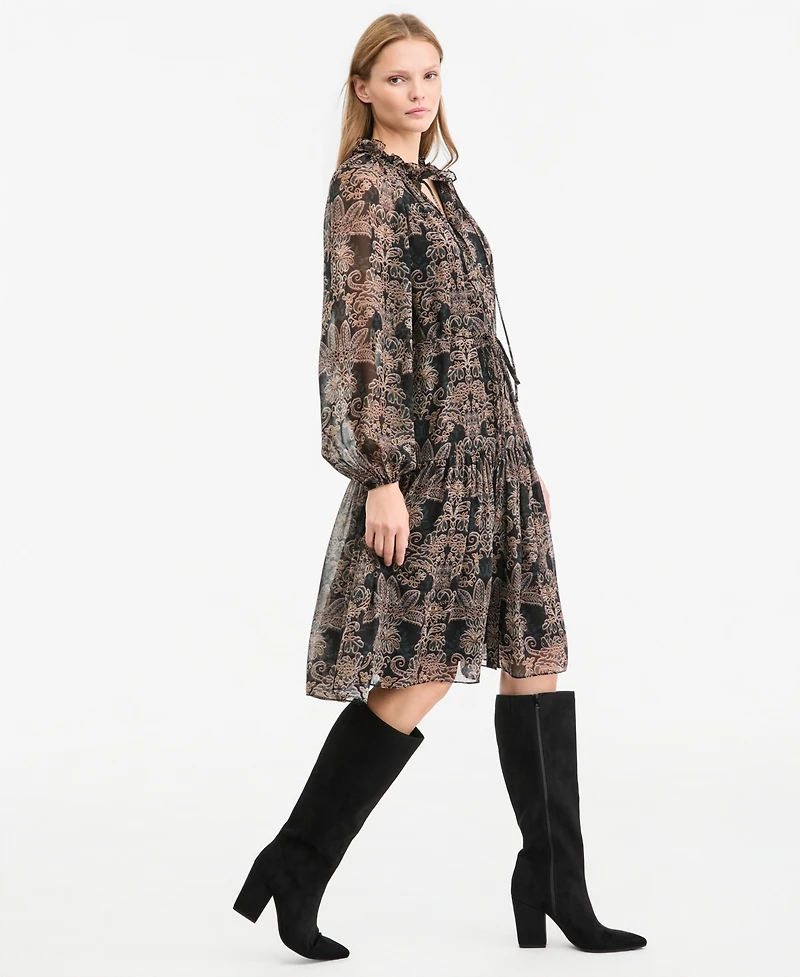 Kobi Halperin Women's Alli Long-Sleeve Tiered Ruffle Dress