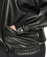 Levi's Plus Relaxed-Fit Faux Leather Bomber Jacket