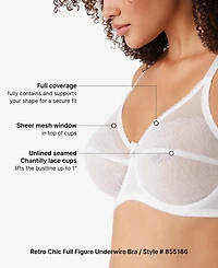 Retro Chic Full-Figure Underwire Bra 855186, Up To J Cup