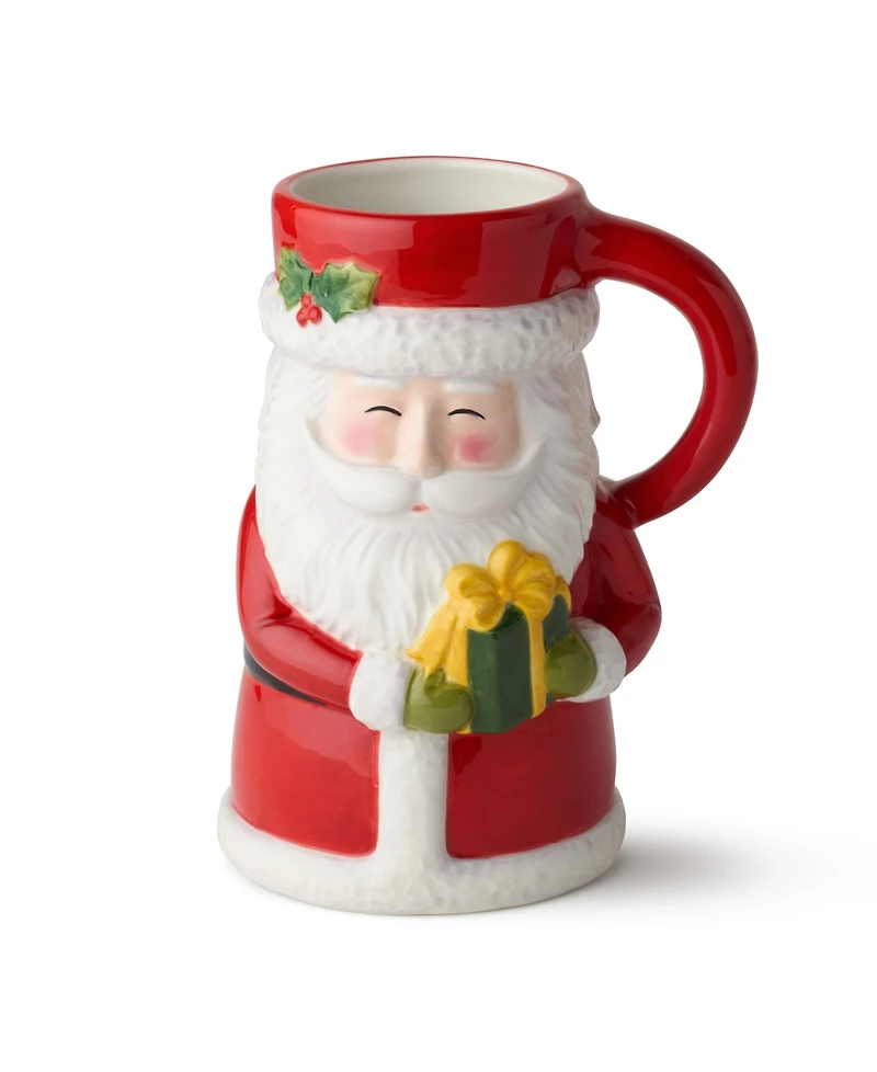 Certified International Santa Delight 3D Mugs, Set of 4