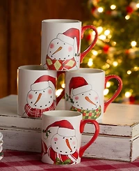 Certified International Snowman Delight Mugs, Set of 4