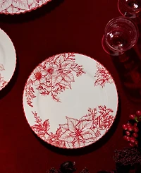 Certified International Crimson Noel Dinner Plates, Set of 6