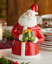 Certified International Santa Delight 3-d Cookie Jar