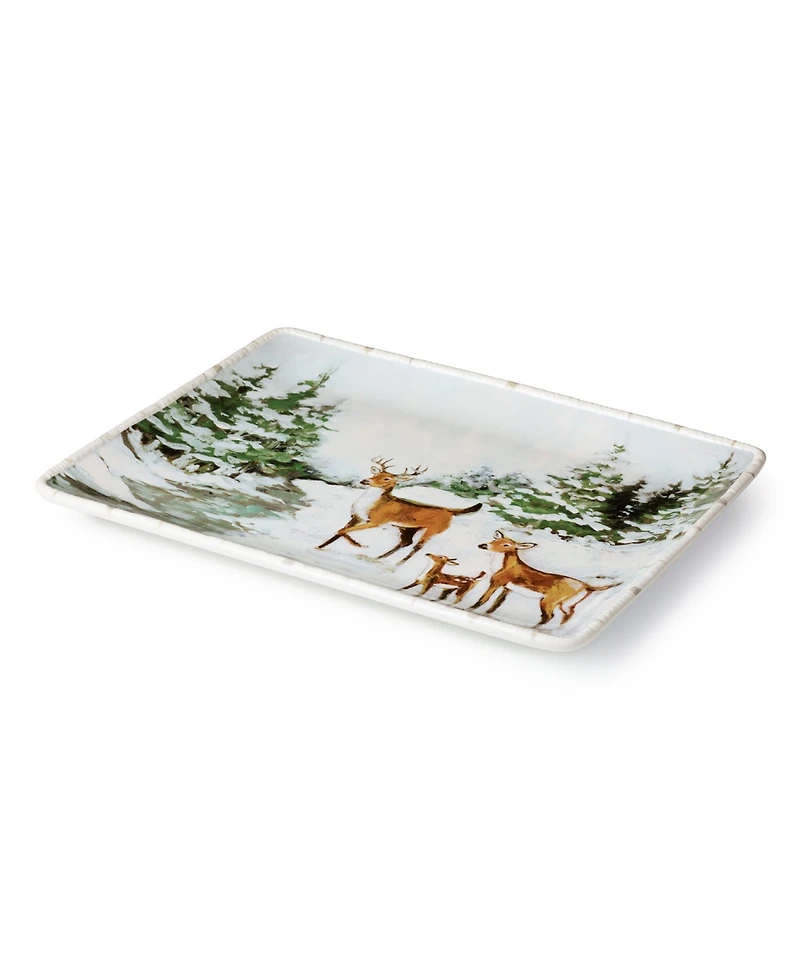 Certified International Winter Cabin Rectangular Platter