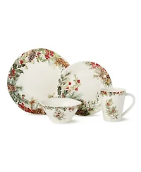 Certified International Woodland 16-Piece Dinnerware Set, Service For 4