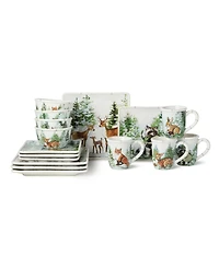 Certified International Winter Cabin 16-Piece Dinnerware Set, Service For 4