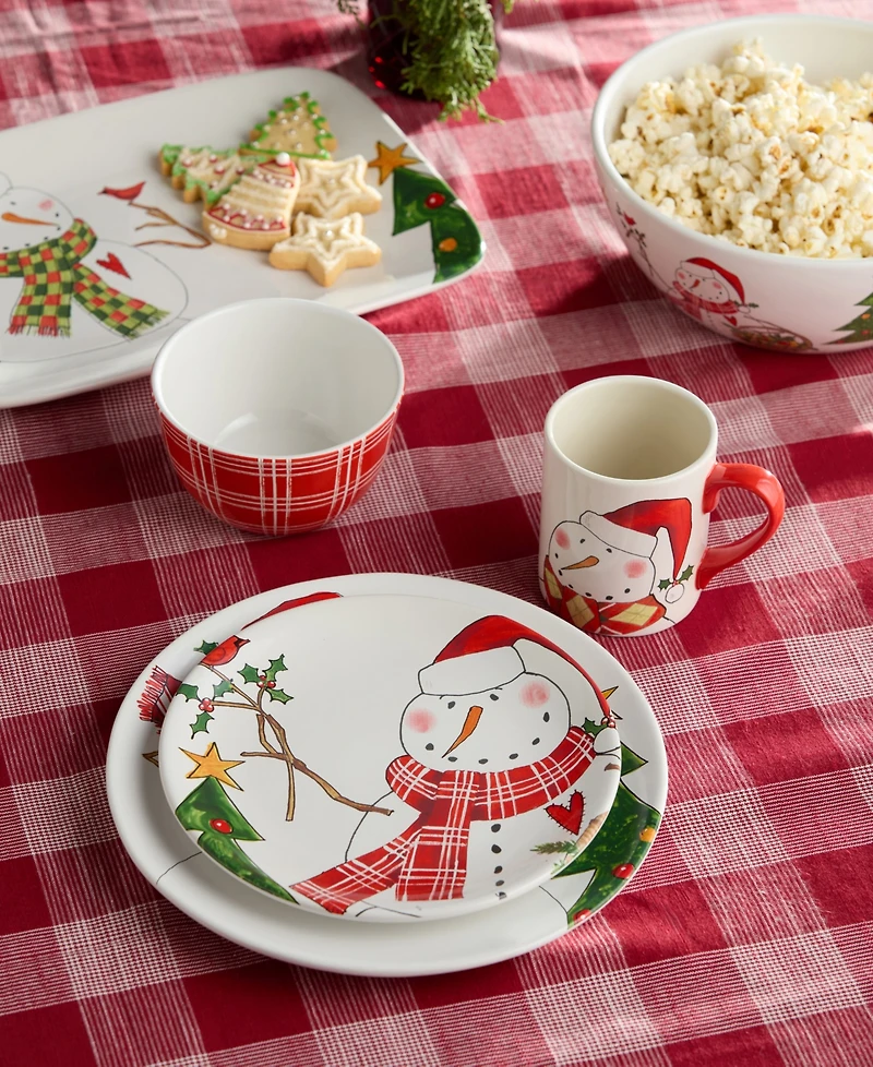 Certified International Snowman Delight 16-Piece Dinnerware Set, Service For 4