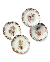 Certified International Woodland Canape Plates, Set of 4