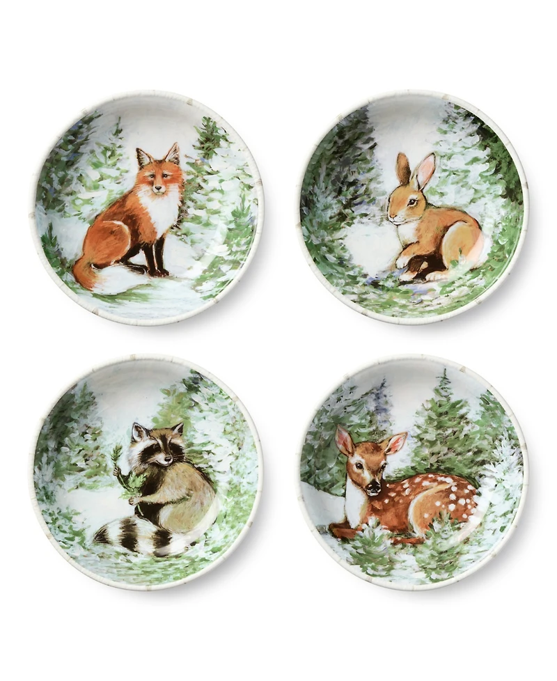 Certified International Winter Cabin Soup Bowls, Set of 4