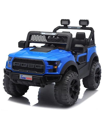 Yobtop Kids 12V Ride-On Car with Remote Control, 2 Motors & Music, Ages 3+
