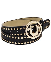 True Religion Studded Horseshoe Logo Belt