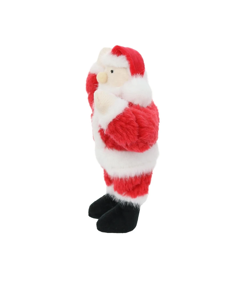 Mighty Jr Holiday Santa 2 Pack, Durable Plush Squeaky Dog Toy