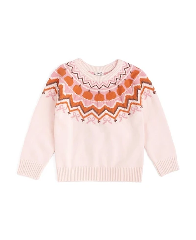 Sweet Wink Big Girls Pumpkin Fair Isle Sweater
