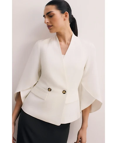 The Fold Women's Signature Draped Cape Blazer