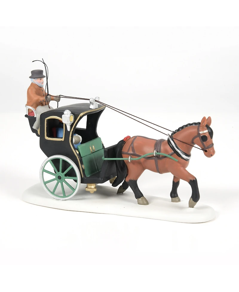 Department 56 Dickens Village Holiday Cab Ride Figure