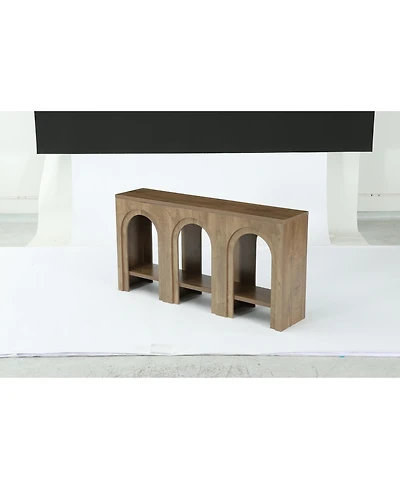 Tribesigns Solid Wood Console Table with Storage, Entryway Table