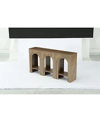 Tribesigns Solid Wood Console Table with Storage, Entryway Table