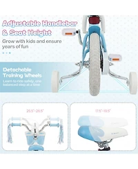 Hongge 12-Inch Kids Bike with Enclosed Chain Guard and Training Wheels, 110 lbs Capacity, Ages 3-4