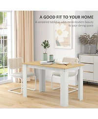 Homcom 47" Modern Dining Table for 4-6 People Kitchen Table, and
