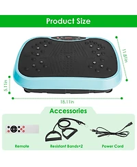 Sevorley Vibration Exercise Machine with Remote, 120 Levels, 3 Modes and Resistance Bands