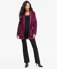 I.n.c. International Concepts Women's Studded Belted Cardigan, Macy's Exclusive