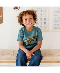 Sweet Wink Little Boys Camo Dino Patch Short Sleeve T-Shirt