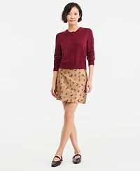 On 34th Women's Crewneck Long-Sleeve Cropped Cardigan, Macy's Exclusive