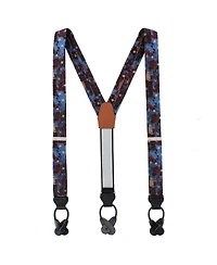 Trafalgar Men's Nyc Proud Silk Novelty Button End Suspenders