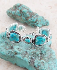 Barse Sedona Blue Turquoise and Silver Toggle Bracelet
