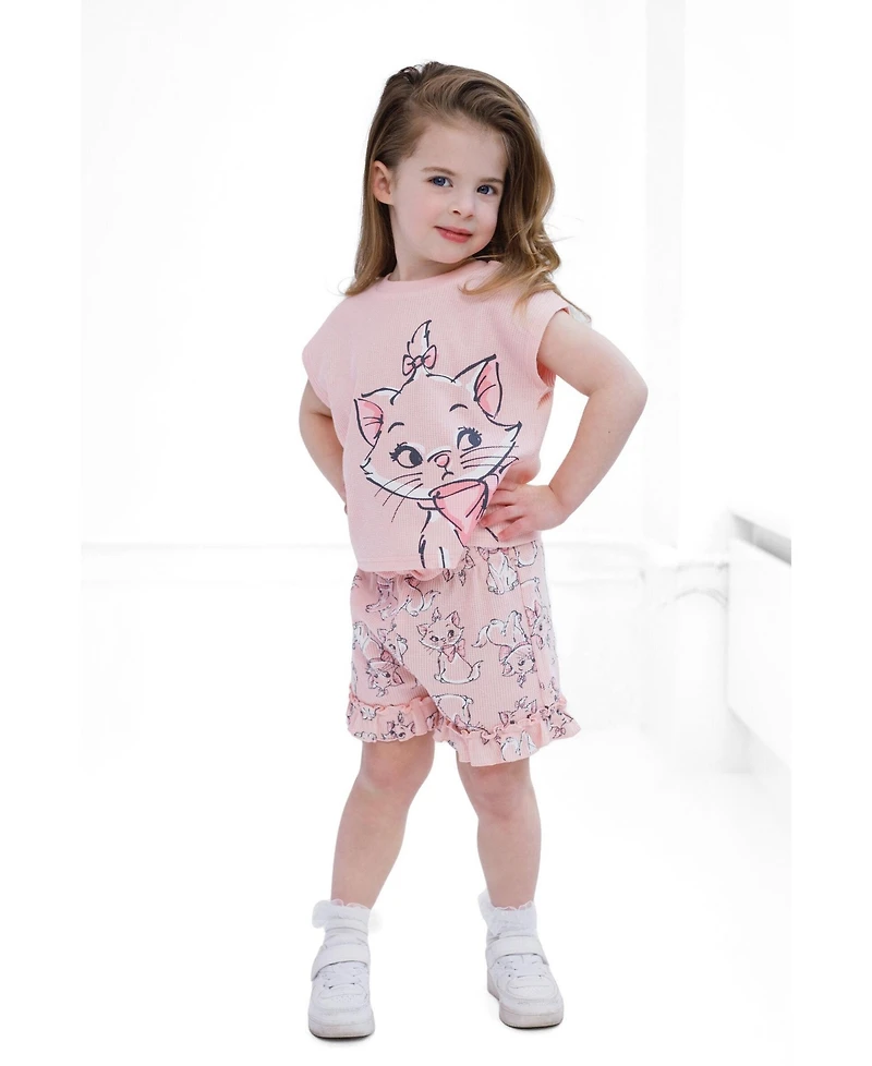 The Aristocats Minnie Mouse Marie Baby Girls' (0-3 to 24 M) 2-Piece T-Shirt and Shorts Set