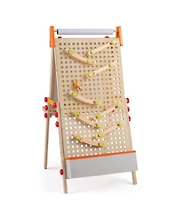 Sugift Double-Sided Adjustable-Height Kids Art Easel