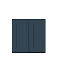 Boyel Living Double Door Short Wall Cabinet with Shelves, Ready to Assemble Kitchen Solid Wood Frame