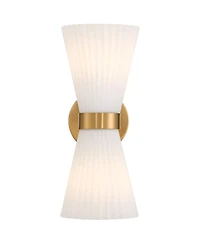Possini Euro Design Possini Euro Peter 14" High Warm Brass 2-Light Wall Sconce
