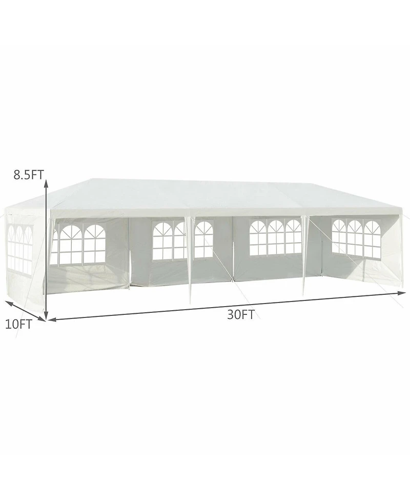 Gymax 10'x30 feet Heavy-duty Gazebo Wedding Canopy Party Pavilion Outdoor