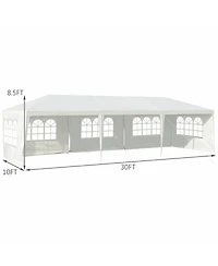 Gymax 10'x30 feet Heavy-duty Gazebo Wedding Canopy Party Pavilion Outdoor