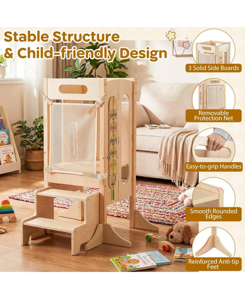 Hongge Ages 3+ Foldable Montessori Activity Panels Tower