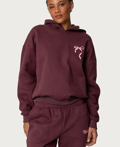 Edikted Women's Sasha Oversized Graphic Fleece Hoodie